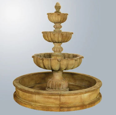 Giannini Garden Urbino Grande Three Tier Pond Fountain